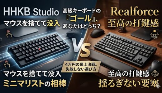 HHKB StudioとRealforceを比較！高級キーボードの頂上決戦