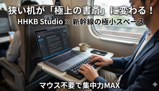新幹線やカフェの狭い机に最適！HHKB Studioが最高の作業部屋になる理由