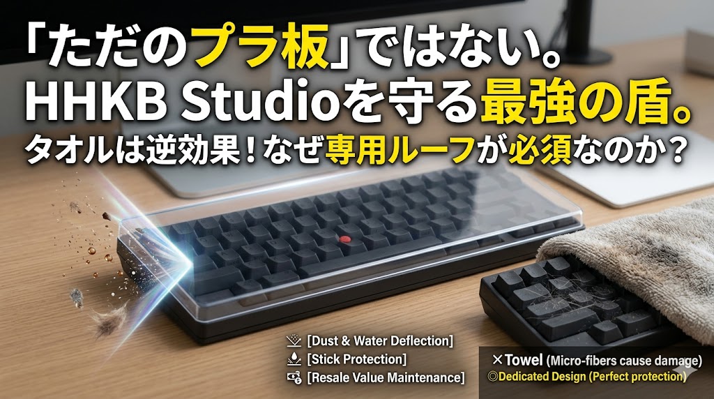 キーボードルーフはいらない？HHKB Studioをホコリから守る必須