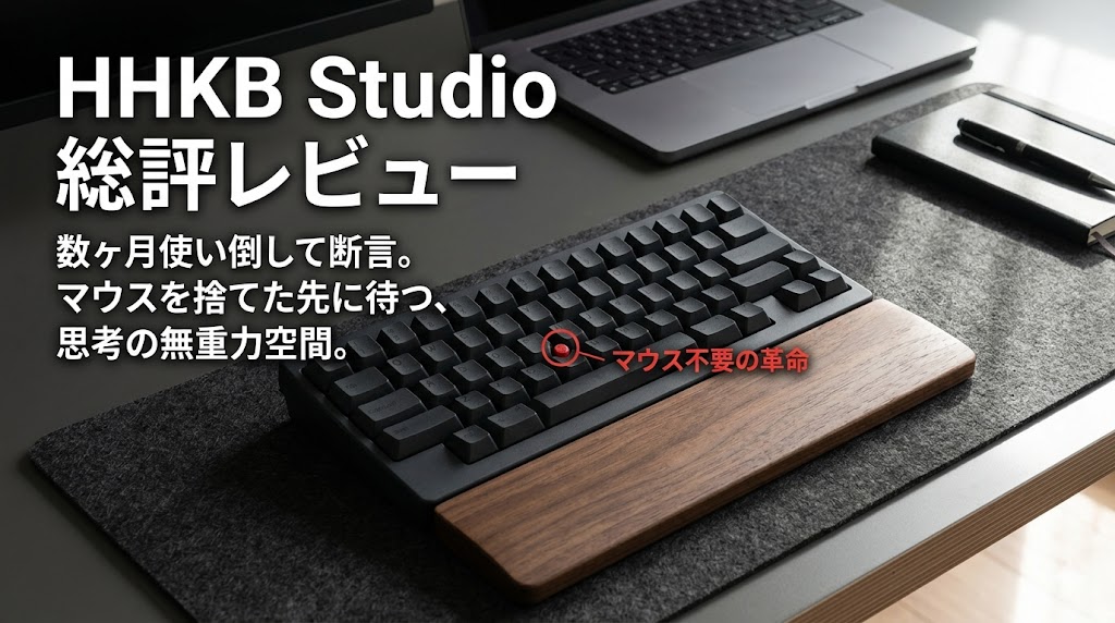 【総評】HHKB Studioを徹底レビュー!マウスを捨てて得られた最高の体験 | HHKB Studio完全教本|設定からトラブル解決までの全記録