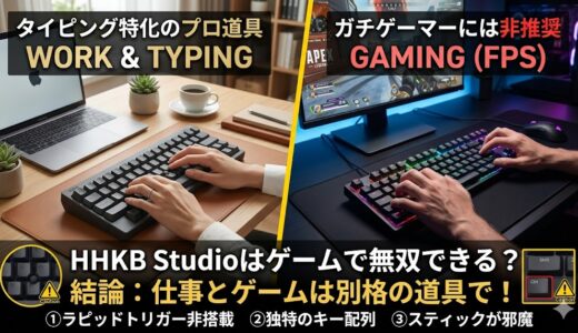 HHKB Studioをゲーマーにおすすめしない理由。買うべき人と買わないべき人