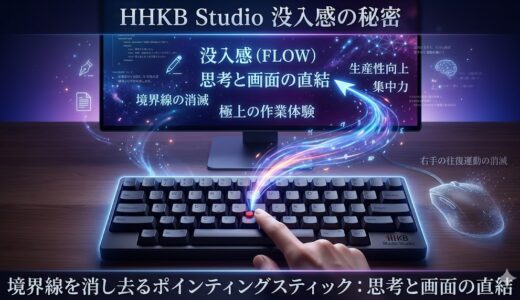 マウス操作の「手の移動」がゼロに。HHKB Studioが生み出す圧倒的没入感
