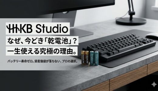 HHKB Studioはなぜ電池式？バッテリー内蔵を避けた寿命へのこだわり
