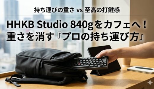 HHKB Studioの840gは重すぎる？カバンに入れて持ち運んだリアルな感想