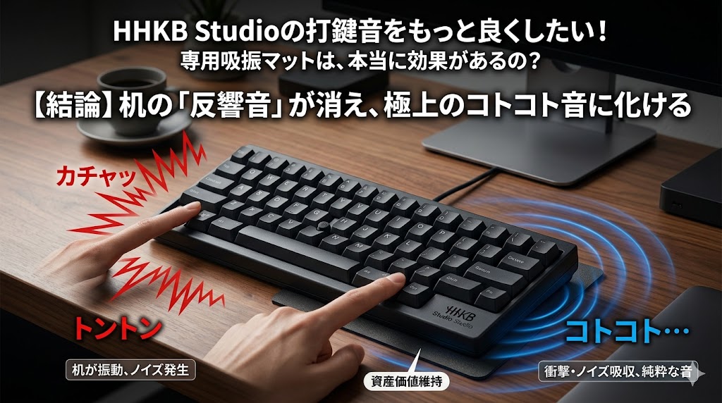 吸振マットの効果は？HHKB Studioの打鍵音をさらに極めるカスタマイズ